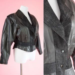 🤟 Vintage 80s Leather Jacket Rockstar Coat